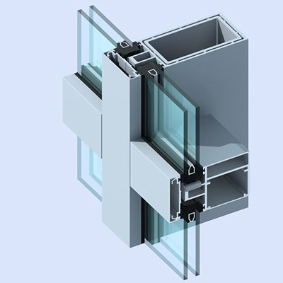 Stick curtain wall
